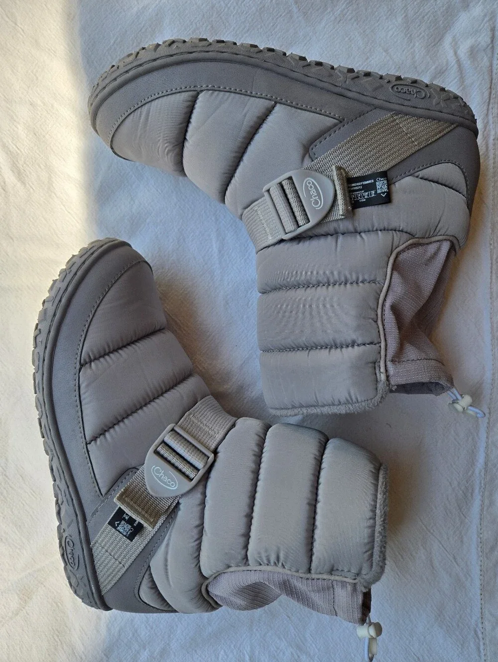 Chaco Ramble Puff Tall Boot, Light Gray, Size 8/EU 39